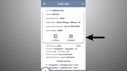 10 Create A Production Lot Cropsify Connect me2420 Cannabis Business App.