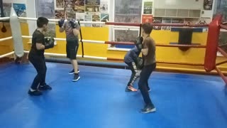 One day from training boxers boys. Boxing Dimon.