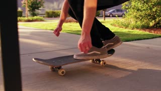 Slow-motion skateboard action