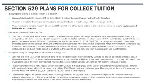 Section 529 College Savings Plans - How do they Work?