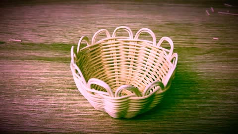 DIY: How to make a miniature rattan basket