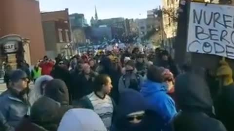 JAN 9 2022 Tens of thousands in Quebec against criminal covid vax pass