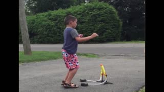 Kid's rocket blasts off in the wrong direction