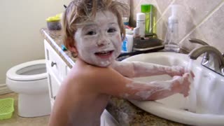 Mom Finds Toddler Covered In White Cream Trying To Wash It Off