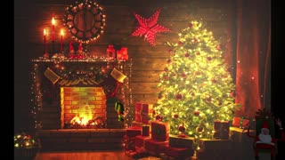 Holiday Cabin ASMR | Fireplace Ambience | 2 Hours