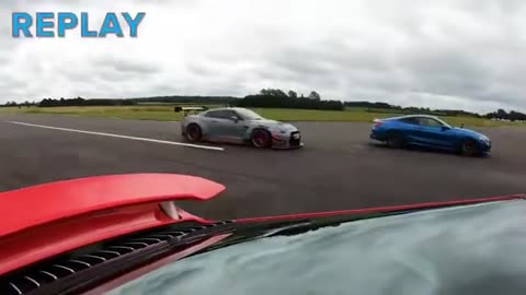 Porsche 911 Turbo v BMW M8 v Nissan GT R DRAG RACE