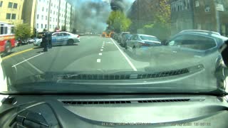 Sudden Car Fire Spreads Rapidly