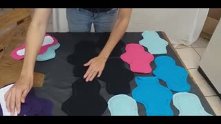 Serge/overlock (sewing) cloth pad tutorial DIY - production line