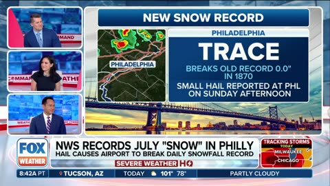 Philadelphia Records 'Snow' In July From Hail