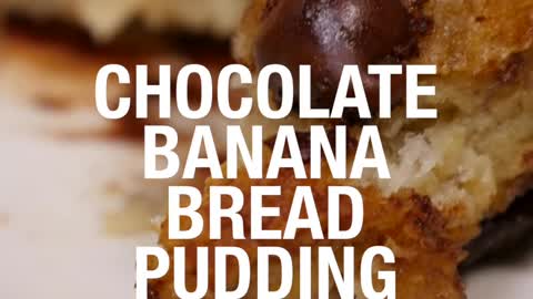 Banana bread pudding