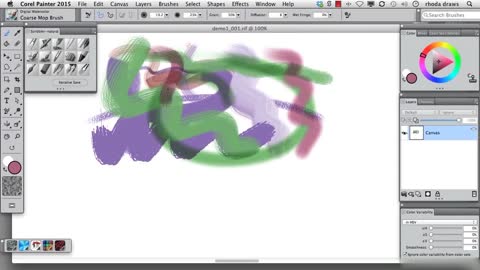 Tutorial from the painting software Corel Painter, part 3.