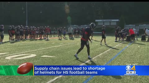 Supply chain issues lead to shortage of helmets for high school football teams