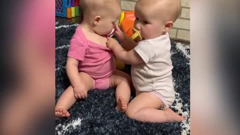 Twins Baby Arguing But Cute || Funny Babies and Pets