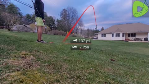 Dunked a Golf Ball into House Gutter | Backyard Golf Course