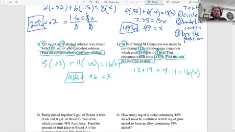 Mixture Word Problems- Algebra 1 Kuta Worksheet Series