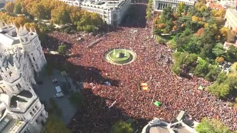 MASS PROTEST against SOCIALIST PM Sánchez in Madrid, Spain