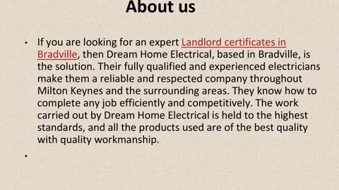 Get The Best Landlord certificates in Bradville.
