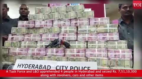 Over 7 crore in cash seized in Hyderabad, 4 arrested