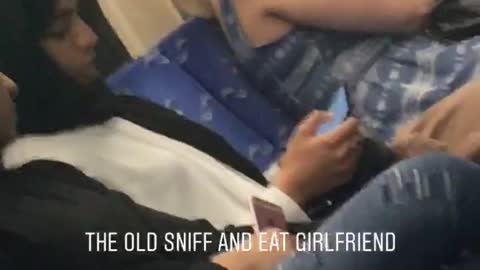 The old sniff and eat girlfriend