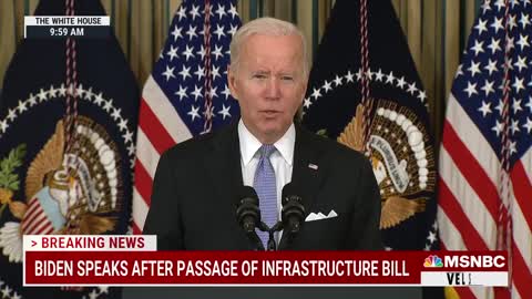Biden Draws Laughs From Reporters with Mocking Trump-Era Gag During Infrastructure Victory Lap