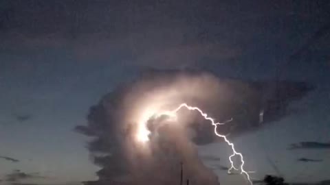 Amazing Lightning Display While Driving