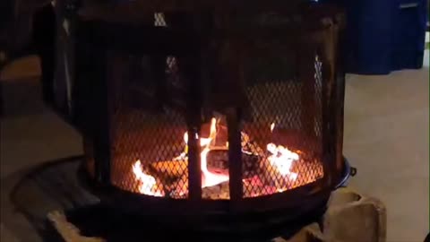 Enjoying a little backyard fire