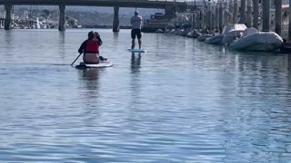 Paddleboarding With Upside-Down Paddle