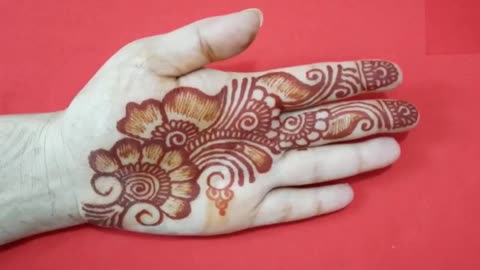Henna stain of beautiful henna tattoo design