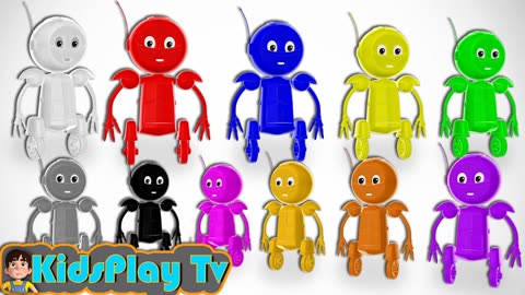 Learn Colors With Color Robot - For Children Toddlers And Kids - Kids Play Tv
