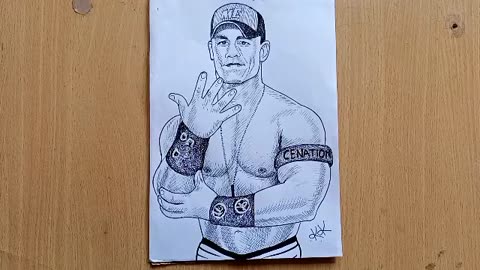 How to draw John Cena