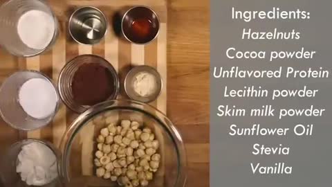 Hazelnut spread recipe - sugar free hazelnut spread - healthy hazelnut spread with protein