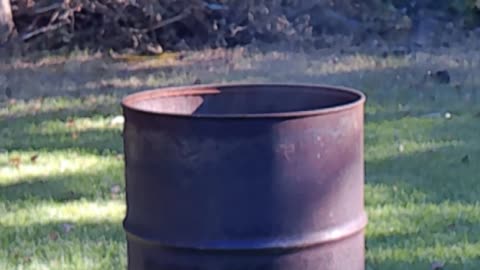 Burning yard waste in a barrel - Episode 3 (10/17/2023)