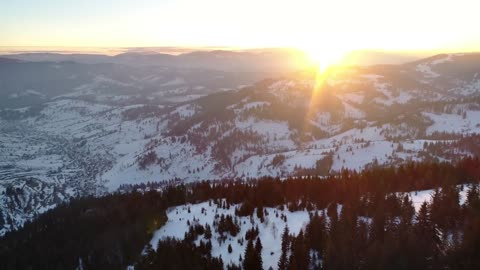 Great scenery in the mountains during winter