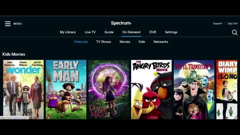 Spectrum TV -Preview of On Demand content & UI