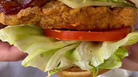 Crispy chicken leg burger