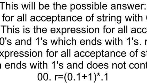 A regular expression to for set of all strings over 01 that end with quot 1 quot and has no subst