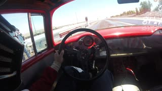 Drag Race in car view