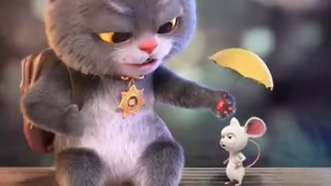 ❤️❤️❤️Cute Cat and Mouse animation video👌👌👌