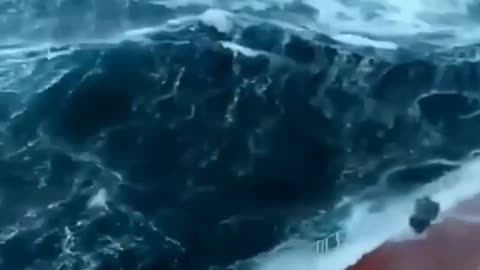 Ships Wrecked apart in Tsunami Waves.