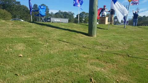 Trump flag rally corner of State Route 81 and highway 78 Loganville Georgia