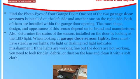 How to Know Your Garage Door Sensor is not Aligned