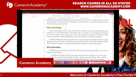 Cameron Academy Real Estate Pre-license Course