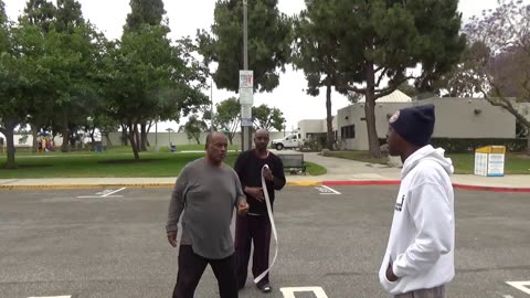 One of our Sunday morning workouts (Sensei Steve, Sensei Jarvis, and Sensei Clarence)