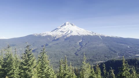 Looking Across at Mount Hood from the Summit of Tom, Dick & Harry Mountain! – Oregon – 4K