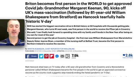 Pfizer vaccine shots given in the UK, Ireland, Trump, Obama, Clinton, Bush say they'll get it on TV
