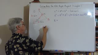 Math Trigonometry Set B 01 Non Right Angled Triangles Cosine Rule Calculating a Side Mostly for Year/Grade 10 and 11