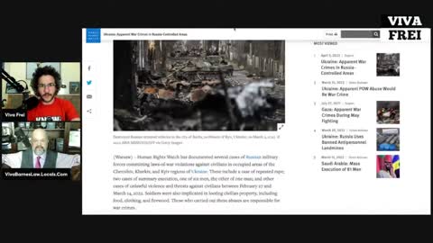 Human Rights Watch & Russia in Ukraine: War Crimes, or False Flag? Viva & Barnes Clip