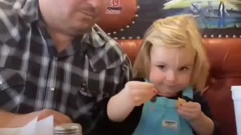 The Cunning Cute Little Girl Cheats his Father with this unbelievable Trick.