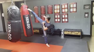 Side-kicks in jeans!