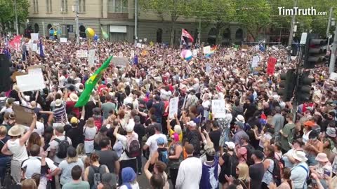 MASSIVE Melbourne Australia Protest Against Mandates, Segregation & Terribly EVIL Proposed Bill